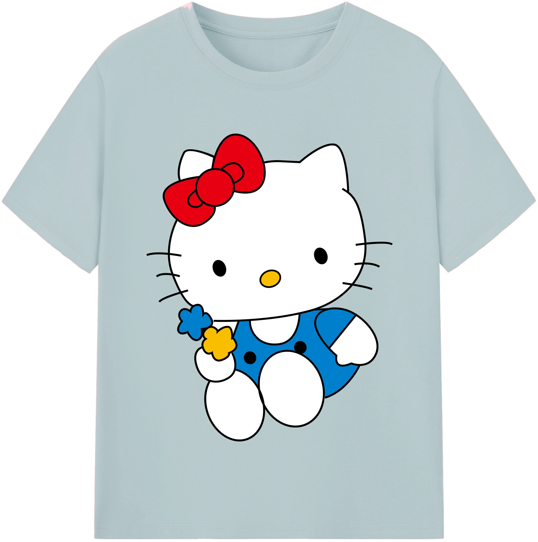 （画像用） Hello Kitty ハローキティ 綿100％半袖Tシャツ（フロントプリント）